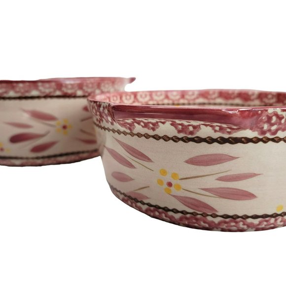 Temp-tations Old World Red Casserole Baking Dishes Nesting Round by Tara PD017 - Picture 5 of 8